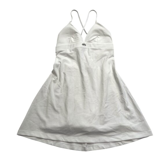 ALO Yoga Airbrush Splendor Dress in White - Picture 1 of 7